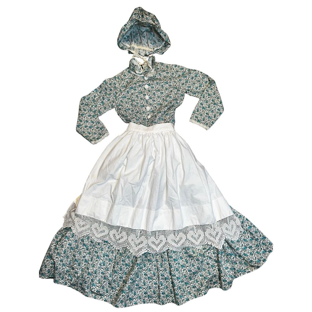 Little House on Prairie Laura Ingel prairie apron dress / bonnet colonial girl